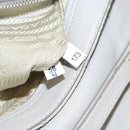 PRADA Quilted Chain Shoulder Bag Nylon Beige Silver Auth 107929-12