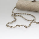 PRADA Quilted Chain Shoulder Bag Nylon Beige Silver Auth 107929-7