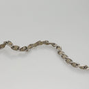 PRADA Quilted Chain Shoulder Bag Nylon Beige Silver Auth 107929-14