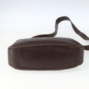 GUCCI Bamboo Hand Bag Leather 2way Brown Gold Auth 107937-11