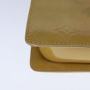 LOUIS VUITTON Monogram Vernis Motto Accessory Pouch Beige M91136 LV Auth 107950-15
