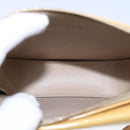 LOUIS VUITTON Monogram Vernis Motto Accessory Pouch Beige M91136 LV Auth 107950-11