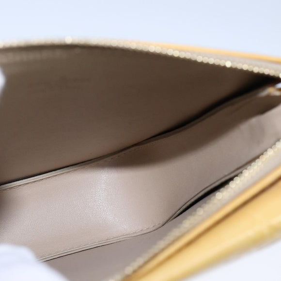 LOUIS VUITTON Monogram Vernis Motto Accessory Pouch Beige M91136 LV Auth 107950