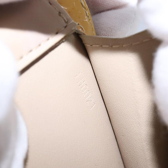 LOUIS VUITTON Monogram Vernis Motto Accessory Pouch Beige M91136 LV Auth 107950