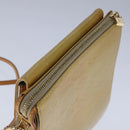 LOUIS VUITTON Monogram Vernis Motto Accessory Pouch Beige M91136 LV Auth 107950-6