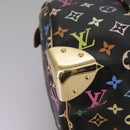LOUIS VUITTON Monogram Multicolor Speedy 30 Hand Bag Black M92642 Auth 107987SAM-15