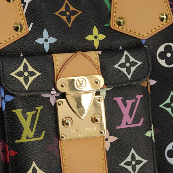 LOUIS VUITTON Monogram Multicolor Speedy 30 Hand Bag Black M92642 Auth 107987SAM