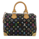 LOUIS VUITTON Monogram Multicolor Speedy 30 Hand Bag Black M92642 Auth 107987SAM-2