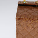 FENDI Vanity Hand Bag Leather 2way Brown Auth 108006AV-14