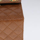 FENDI Vanity Hand Bag Leather 2way Brown Auth 108006AV-15