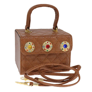 FENDI Vanity Hand Bag Leather 2way Brown Auth 108006SAV