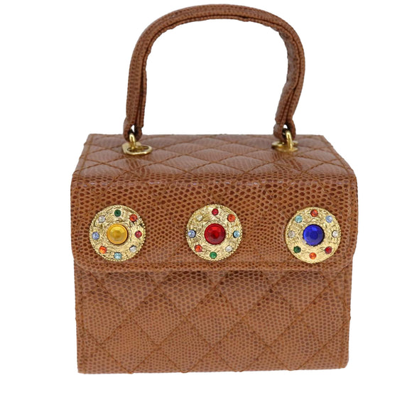 FENDI Vanity Hand Bag Leather 2way Brown Auth 108006AV