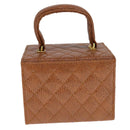 FENDI Vanity Hand Bag Leather 2way Brown Auth 108006AV-2