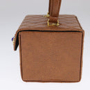 FENDI Vanity Hand Bag Leather 2way Brown Auth 108006AV-3