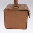 FENDI Vanity Hand Bag Leather 2way Brown Auth 108006AV-4