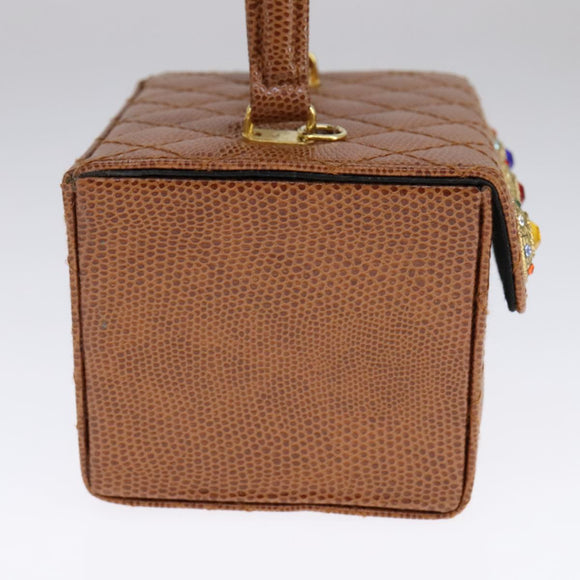 FENDI Vanity Hand Bag Leather 2way Brown Auth 108006AV