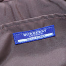 BURBERRY Nova Check Blue Label Accessory Pouch Nylon Blue Silver Auth 108007-11