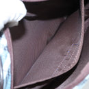 BURBERRY Nova Check Blue Label Accessory Pouch Nylon Blue Silver Auth 108007-19