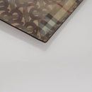 BURBERRY Hologram Clutch Bag Vinyl Beige Silver Auth 108012-9
