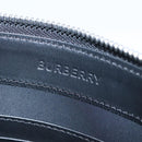 BURBERRY Hologram Clutch Bag Vinyl Beige Silver Auth 108012-17