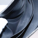 BURBERRY Hologram Clutch Bag Vinyl Beige Silver Auth 108012-20