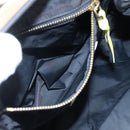 Miu Miu Shoulder Bag Leather Canvas Yellow Beige Auth 108027-20