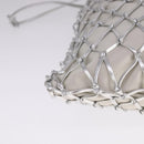 PRADA Chain Shoulder Bag Satin Silver Auth 108034AV-9