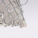 PRADA Chain Shoulder Bag Satin Silver Auth 108034AV-15