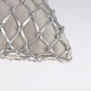 PRADA Chain Shoulder Bag Satin Silver Auth 108034SAV-17