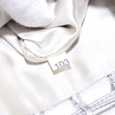 PRADA Chain Shoulder Bag Satin Silver Auth 108034AV-12