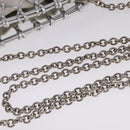 PRADA Chain Shoulder Bag Satin Silver Auth 108034AV-7