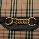 BURBERRY Nova Check Tote Bag Canvas Leather Beige Black gold Auth 108059-15