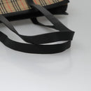 BURBERRY Nova Check Tote Bag Canvas Leather Beige Black gold Auth 108059-7
