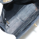 CHANEL Matelasse Shoulder Bag Lamb Skin Black Gold CC Auth 108071-10