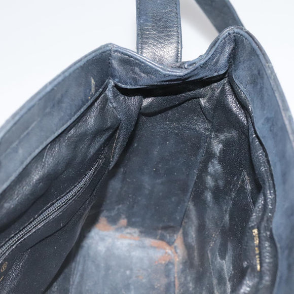 CHANEL Matelasse Shoulder Bag Lamb Skin Black Gold CC Auth 108071