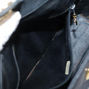 CHANEL Matelasse Shoulder Bag Lamb Skin Black Gold CC Auth 108071-24