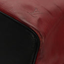 LOUIS VUITTON Epi Petit Noe Shoulder Bag Bicolor Black Red M44017 LV Auth 108096-15