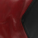 LOUIS VUITTON Epi Petit Noe Shoulder Bag Bicolor Black Red M44017 LV Auth 108096-16