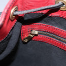 LOUIS VUITTON Epi Petit Noe Shoulder Bag Bicolor Black Red M44017 LV Auth 108096-23