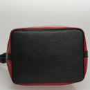 LOUIS VUITTON Epi Petit Noe Shoulder Bag Bicolor Black Red M44017 LV Auth 108096-5