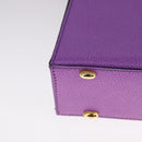 CELINE Shoulder Bag Leather Purple Gold Auth 108107V-15