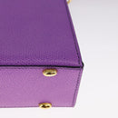 CELINE Shoulder Bag Leather Purple Gold Auth 108107V-16