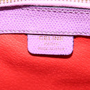 CELINE Shoulder Bag Leather Purple Gold Auth 108107V-17