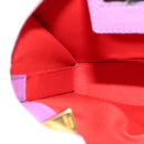 CELINE Shoulder Bag Leather Purple Gold Auth 108107V-22