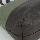 PRADA Tote Bag Nylon Leather 2way Khaki Auth 108115-16