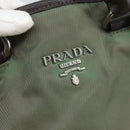 PRADA Tote Bag Nylon Leather 2way Khaki Auth 108115-17