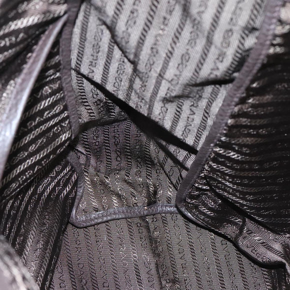 PRADA Tote Bag Nylon Leather 2way Khaki Auth 108115