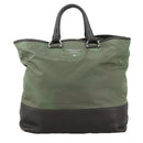 PRADA Tote Bag Nylon Leather 2way Khaki Auth 108115-13
