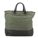 PRADA Tote Bag Nylon Leather 2way Khaki Auth 108115-2