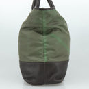PRADA Tote Bag Nylon Leather 2way Khaki Auth 108115-3